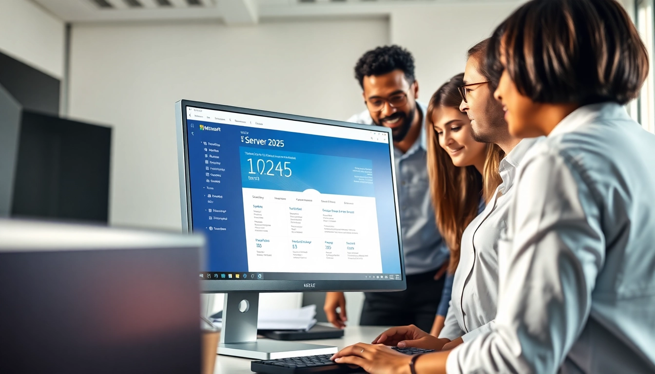 Visualisierung der Microsoft Server 2025 User CAL deutsch in einem modernen Büro.