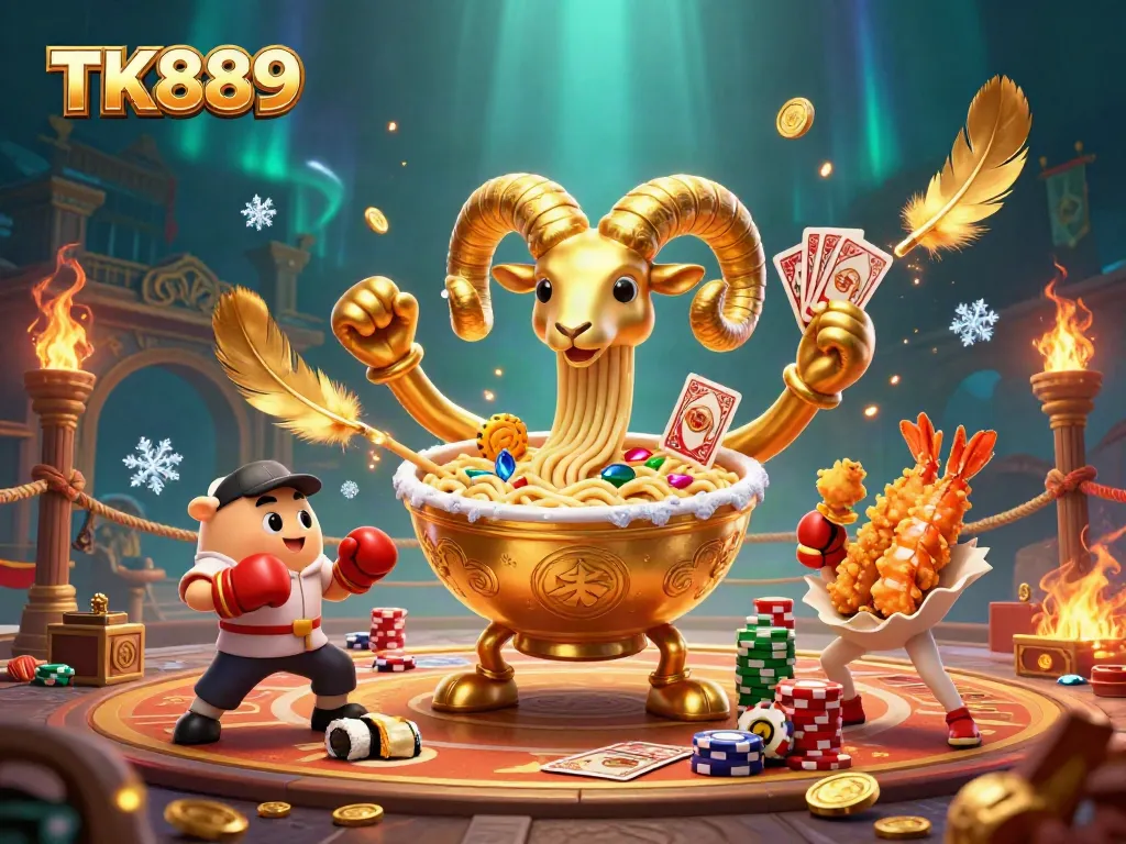 Engage in thrilling casino action with TK889's colorful characters and dynamic gaming scene.
