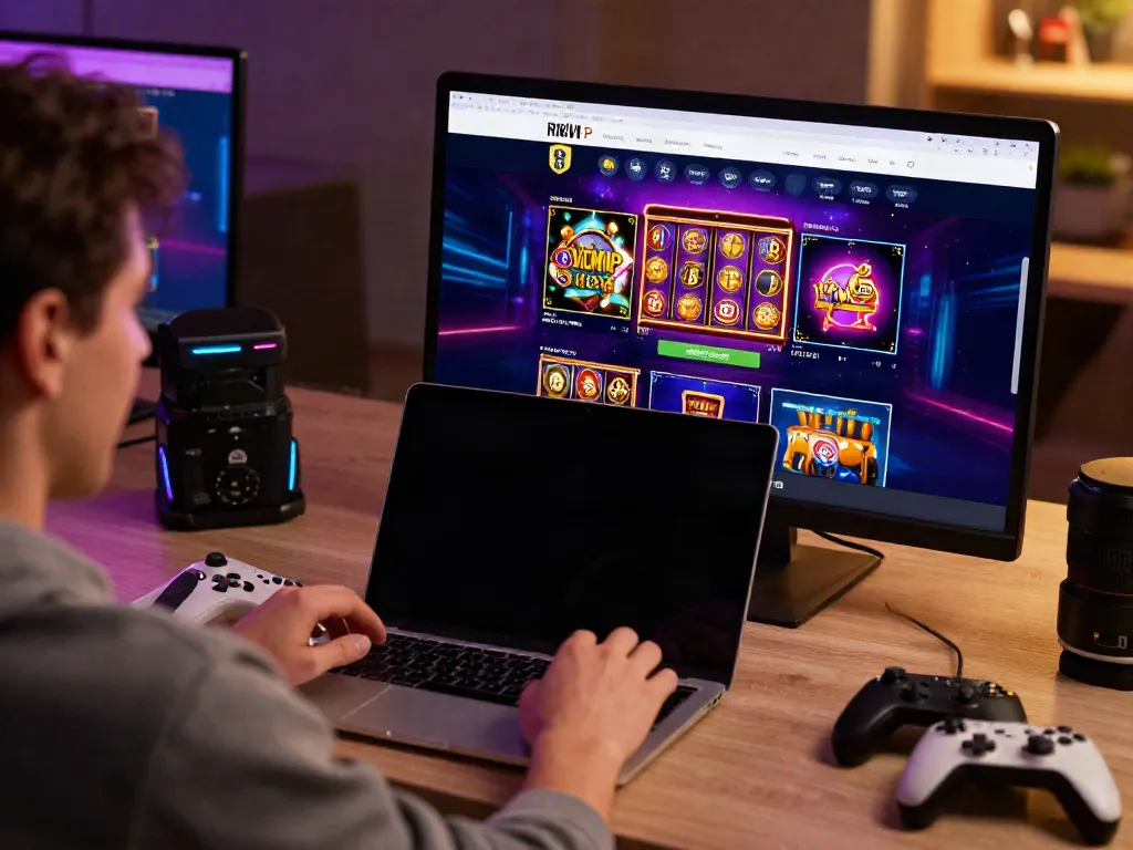 Engaging online gambling experience at RIKVIP with user-friendly interface, showcasing diverse games and excitement.