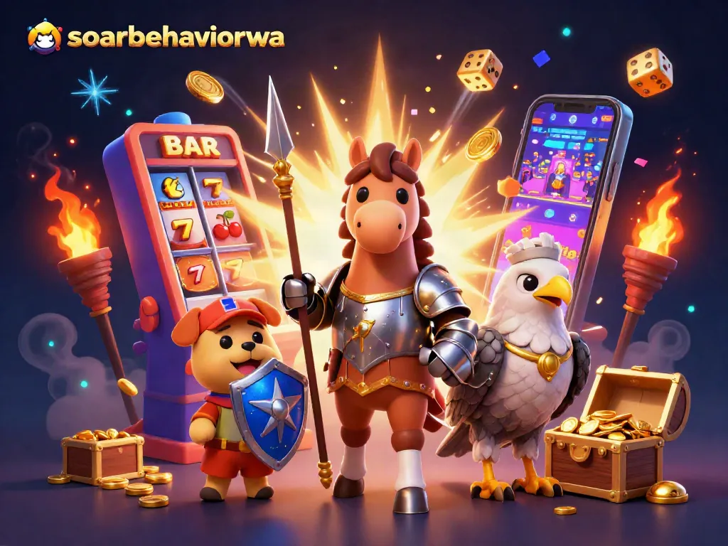 Spin the reels with soarbehaviorwa's vibrant casino, featuring dynamic characters and thrilling games.