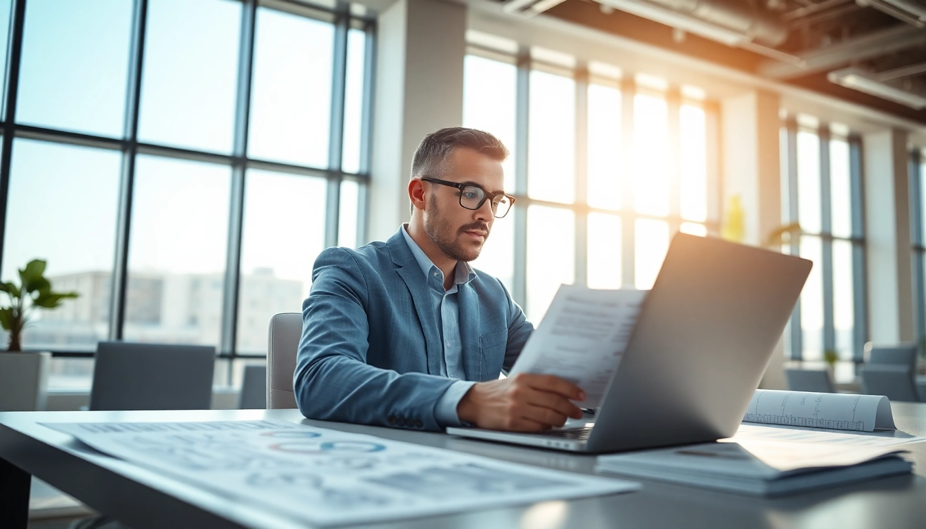 Headhunter Ingenieure analysiert Lebensläufe in einem modernen Büro.