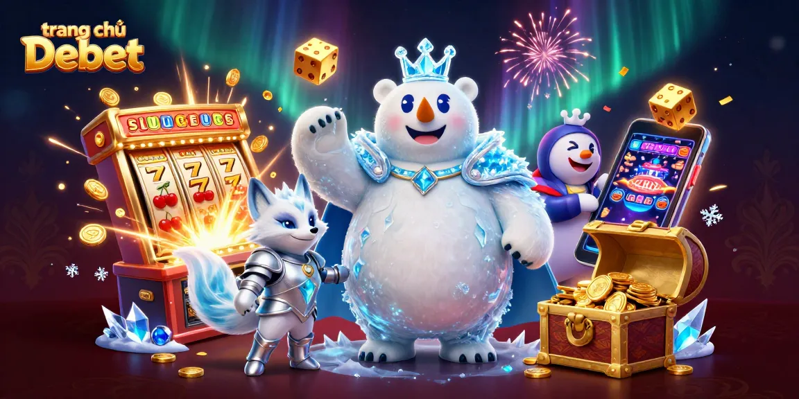 Experience thrilling gameplay at trang chủ Debet with a vibrant 3D casino scene filled with dynamic slot elements.
